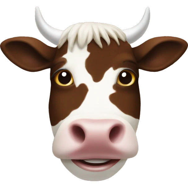 Cow made of coffee emoji