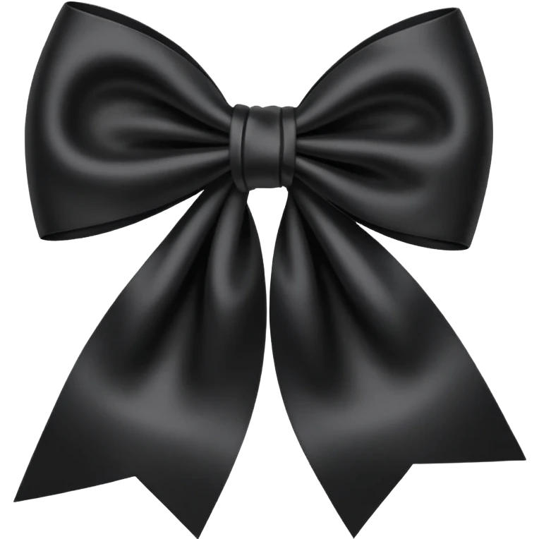 Black hair bow emoji