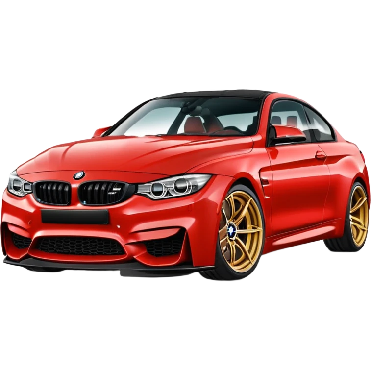 Modified Bmw m4 red colour emoji