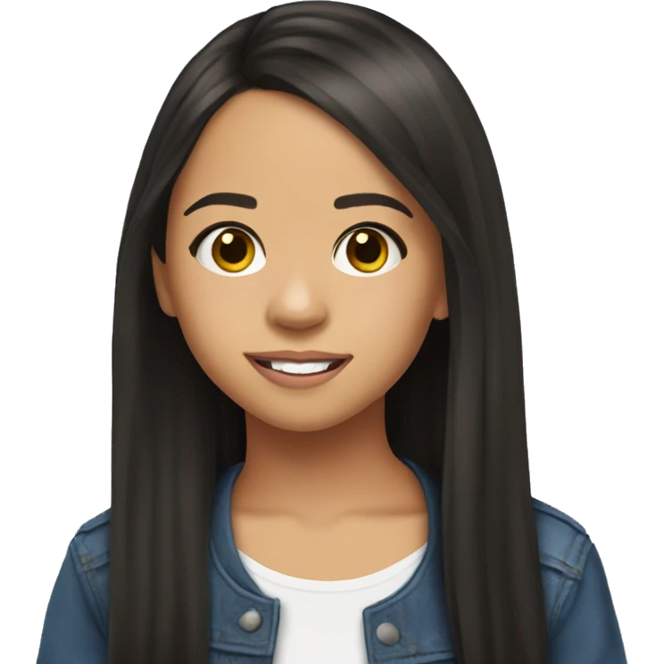 Jenna Ortega with straight hair emoji