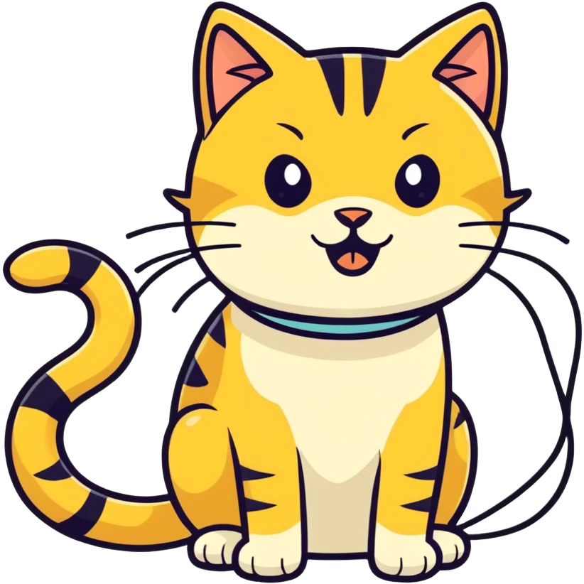 Golden cat biting wires ￼ emoji