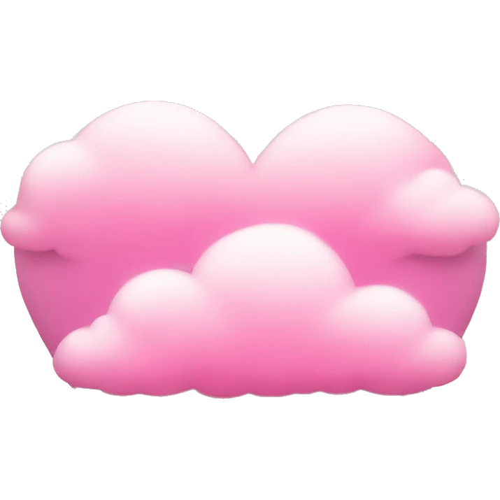 A pink heart with light pink clouds around emoji