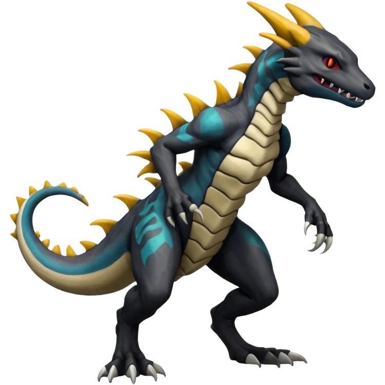  Venom-Trico-Marowak-Salandit-hybrid-fantasy-creature (full body) with markings emoji