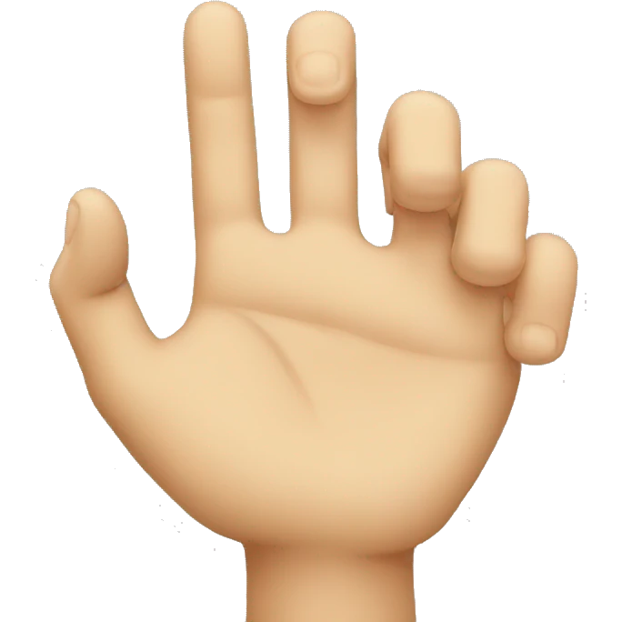 giant hand holding person emoji