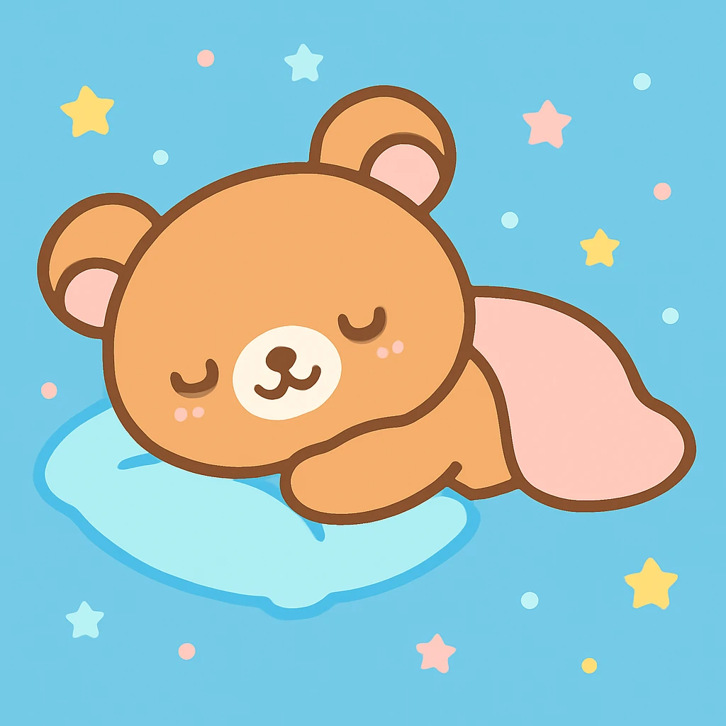 Change the background color to pastel blue, keep the kawaii style. emoji