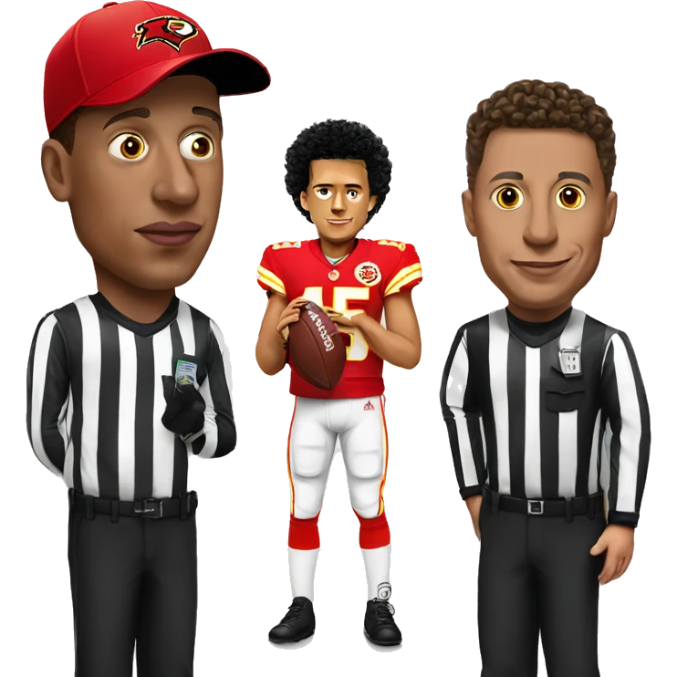 Patrick Mahomes with money and a referee emoji