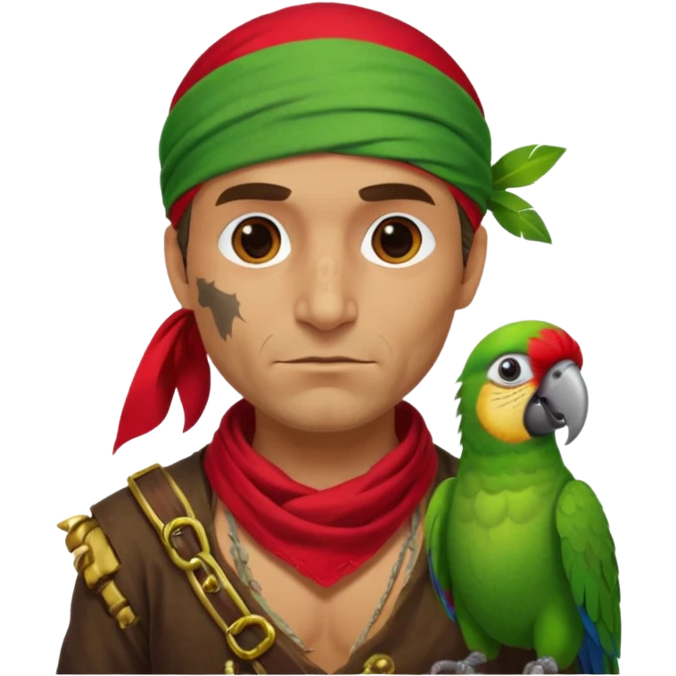 pirate and parrot emoji
