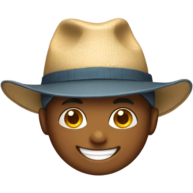 happy boy in a hat emoji