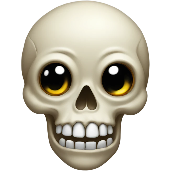Skull with big eyes and tongue out emoji