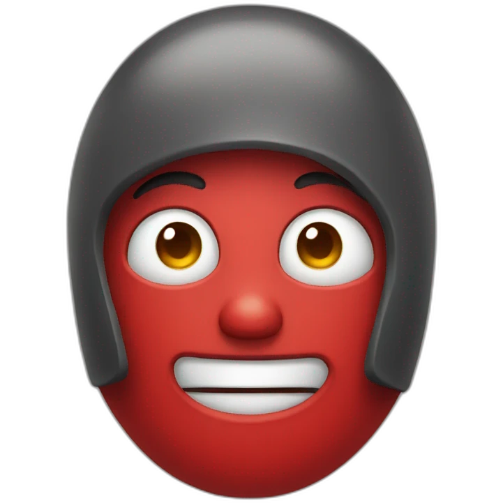 A red bell without eyes emoji