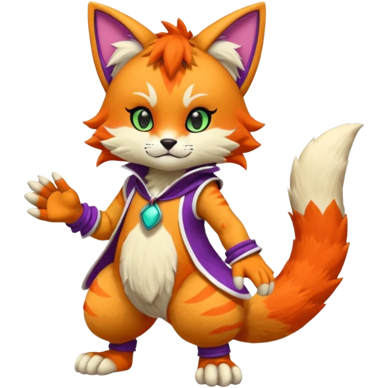 Cool colorful cute Kemonomimi Nekomimi Japanese Anime Kemono Furry Style Vernid-Protogen-Fursuit-furry-fursona emoji