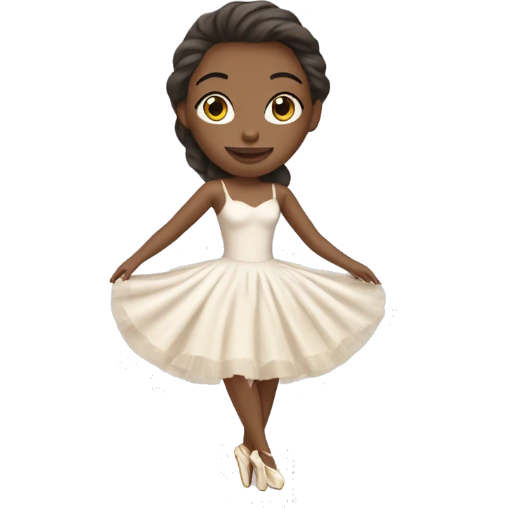 Ballerina women with cream dress and cream louboutin  emoji