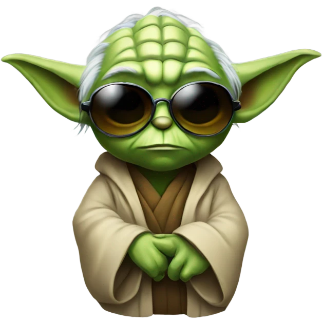 yoda wearing sunglasses emoji