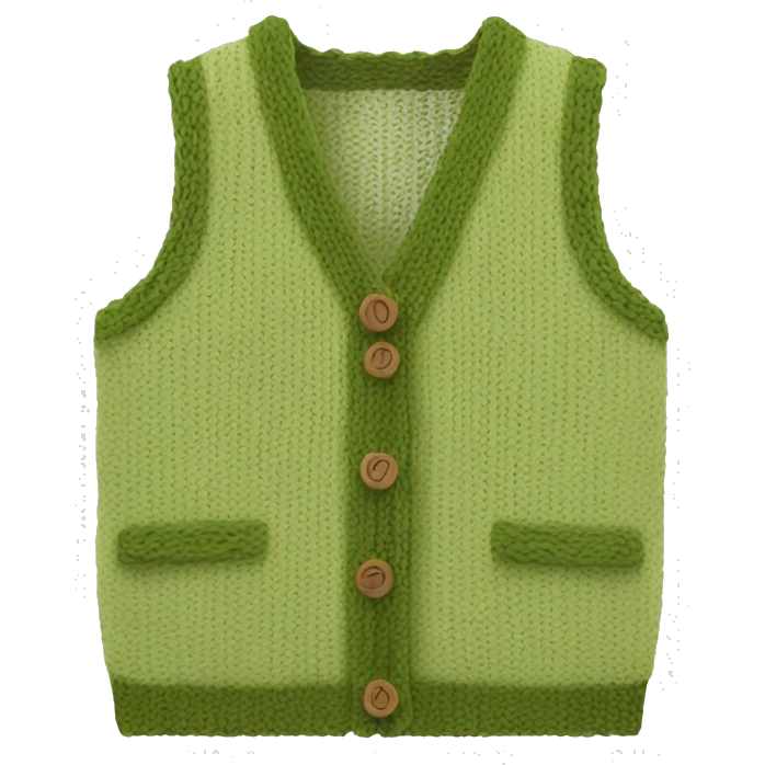pistachio knitted vest emoji