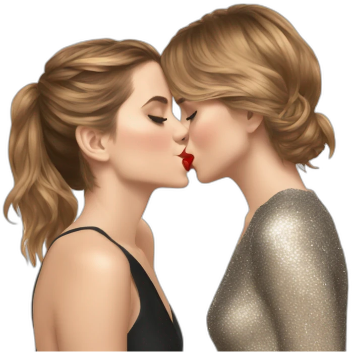 Emma Watson kissing Taylor swift emoji