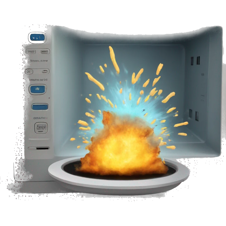 Microwave exploding emoji
