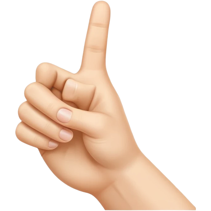 a hand with finger pointing at the camera emoji