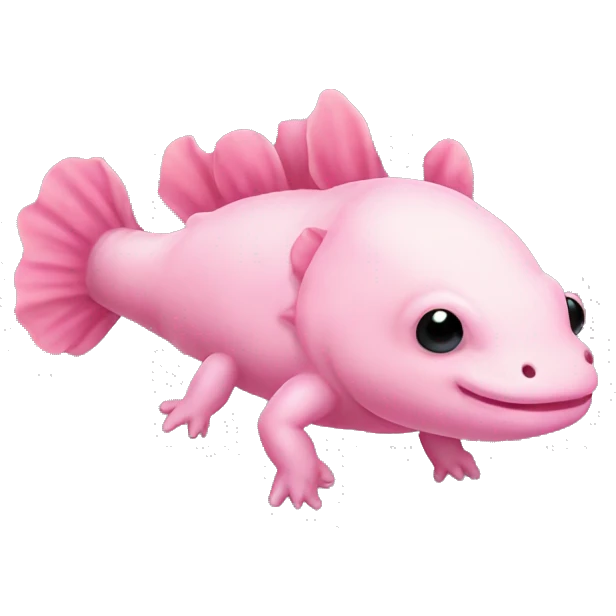 Cute pink axolotl  emoji