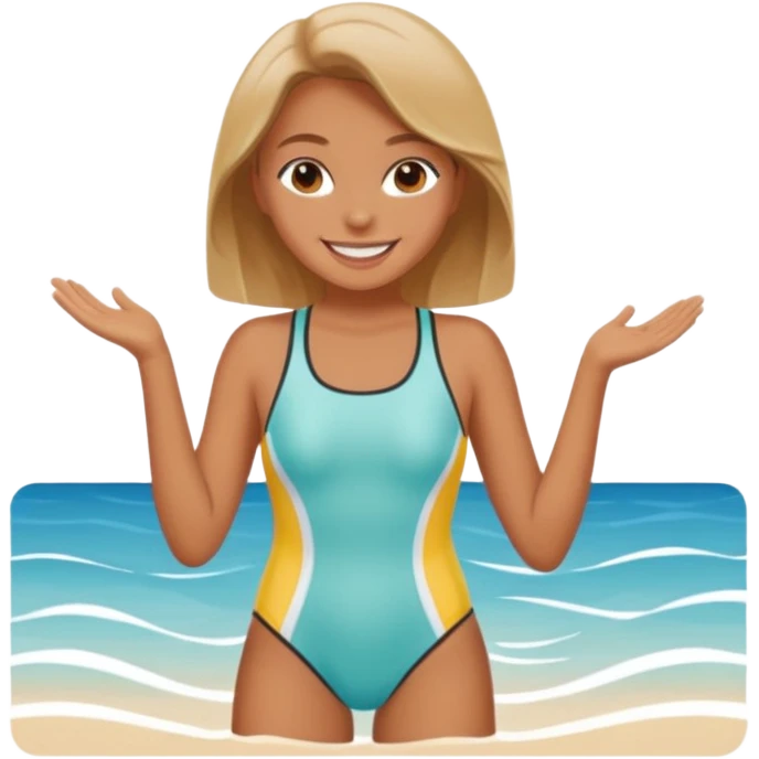 A girl in swimsuit emoji