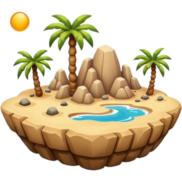 desert flying island emoji