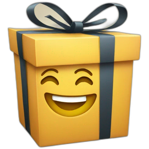 gift box with smile emoji