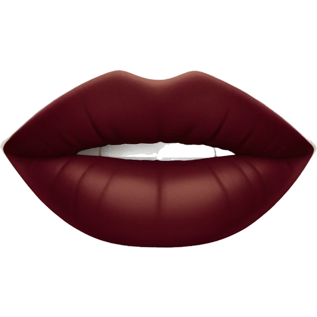 Single burgundy coloured lipstick  emoji