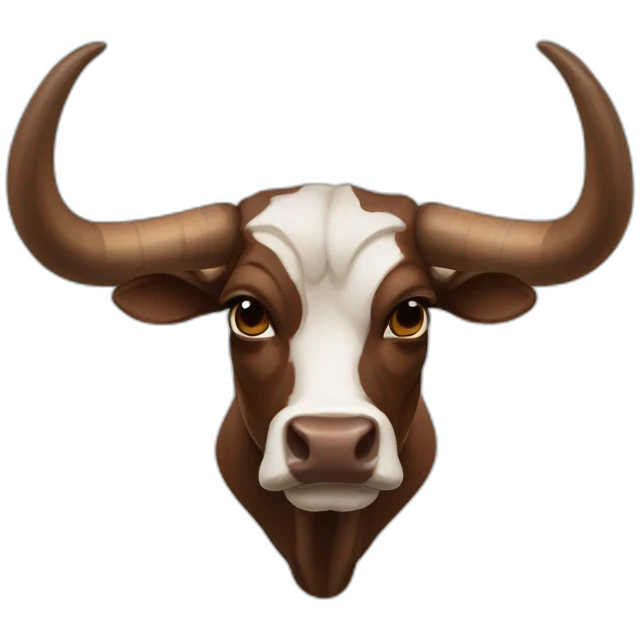 BRINDLE  BULL LONGHORNS FLAT HORNS emoji