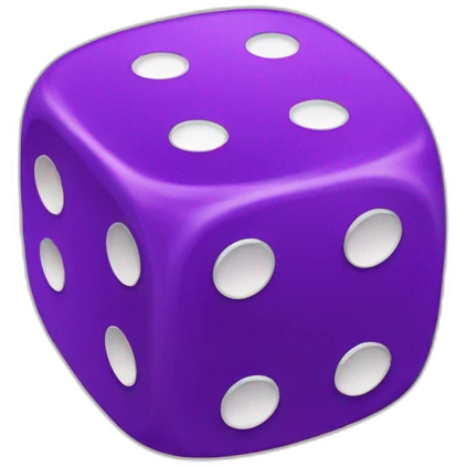 Rolling two purple dices emoji