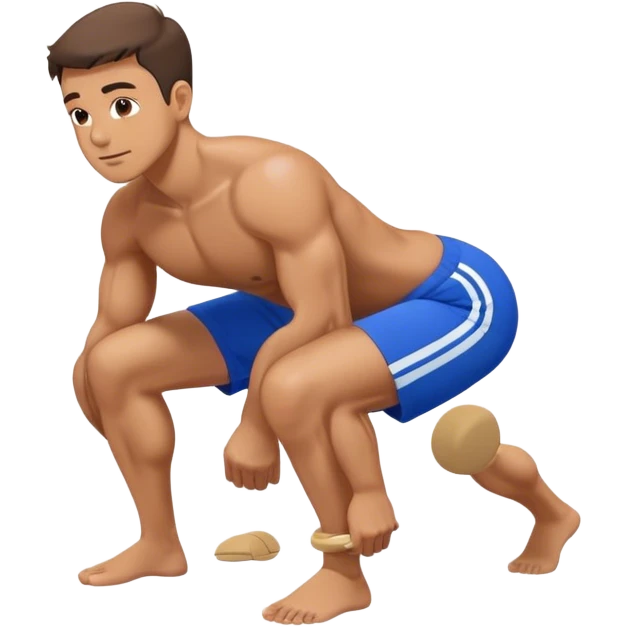 glute-bridges-exercise guy with blue shorts  emoji