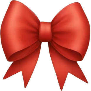 Red Christmas bow emoji