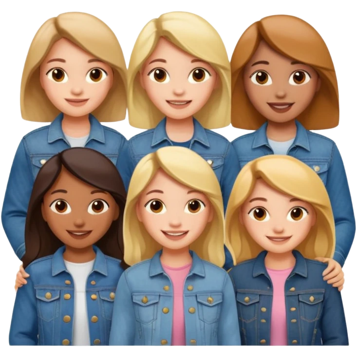 girls in jean jackets emoji