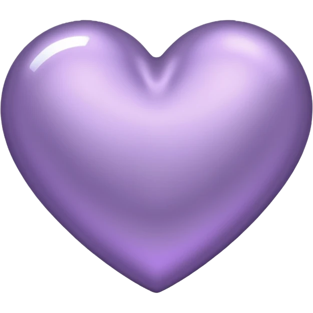 heart with a metallic lavender finish emoji
