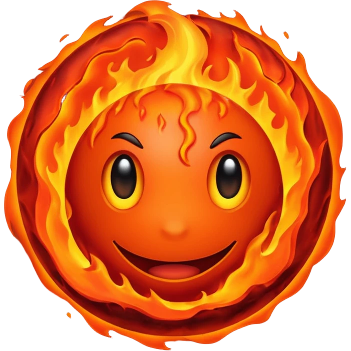 planet, surface covered in lava emoji