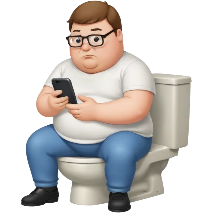 can you do  Peter Griffin sitting on the toilet playing on his phone emoji