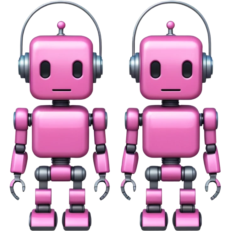 pink robots emoji