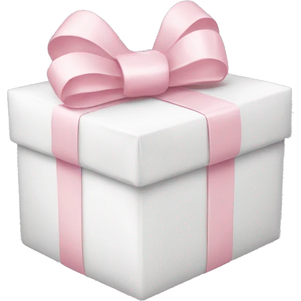 white wrapped present with light pink bow emoji