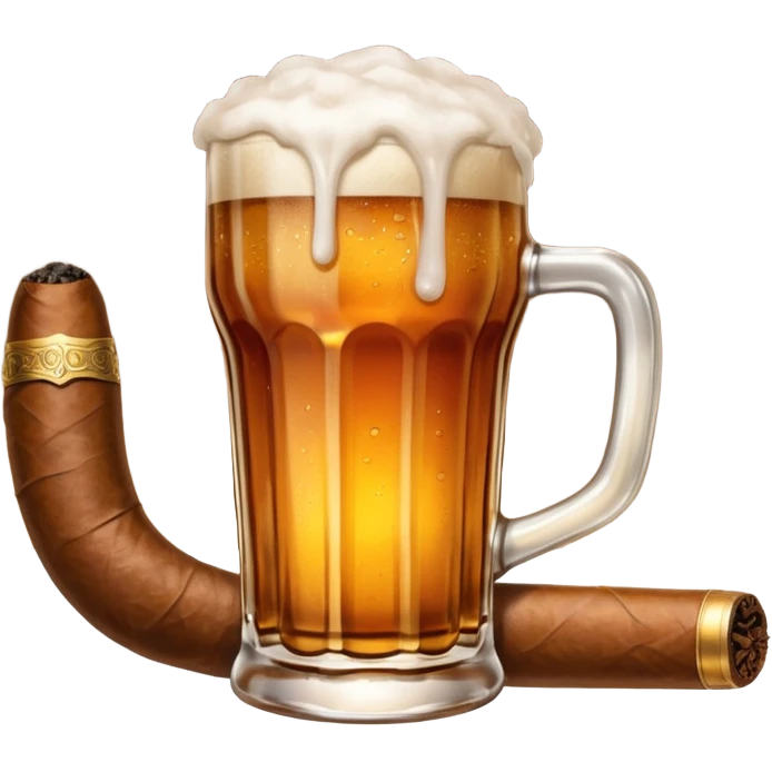 Beer & cigar emoji