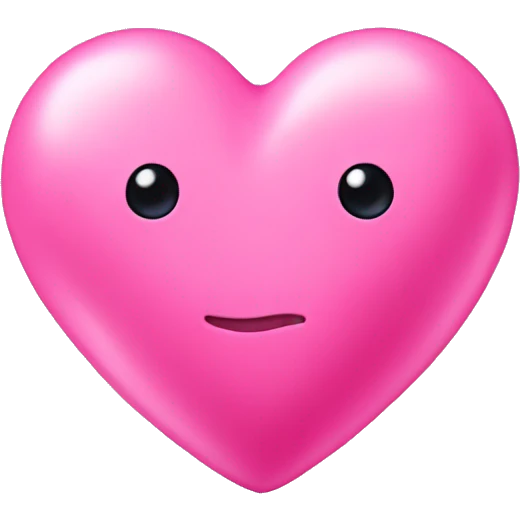 Bubblegum pink heart emoji