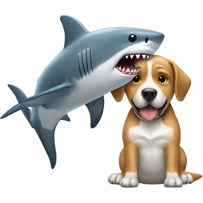 Shark and dog emoji