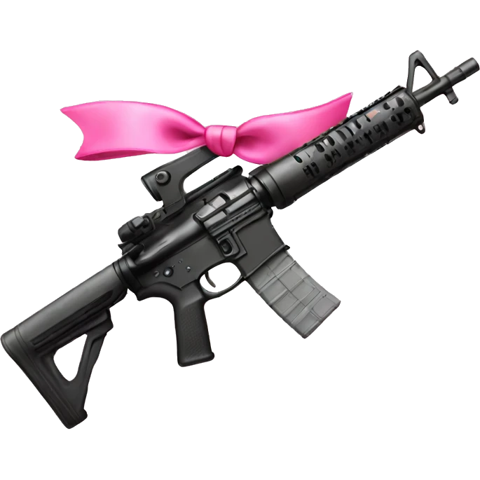 AR 15 with pink bow emoji