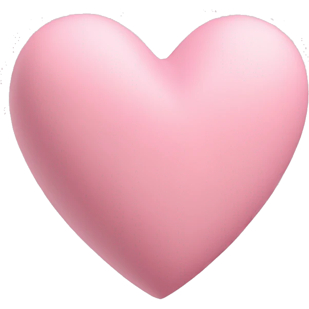 Soft Pink Heart Shape 3d emoji