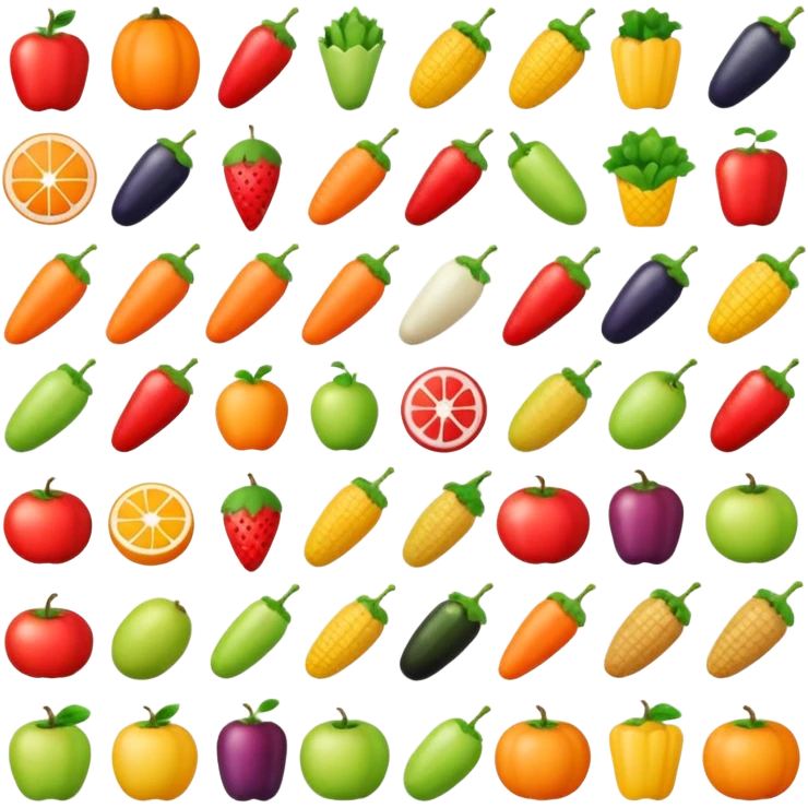 create me an image for a vertical in my super app, food vertical no human, food elements only emoji