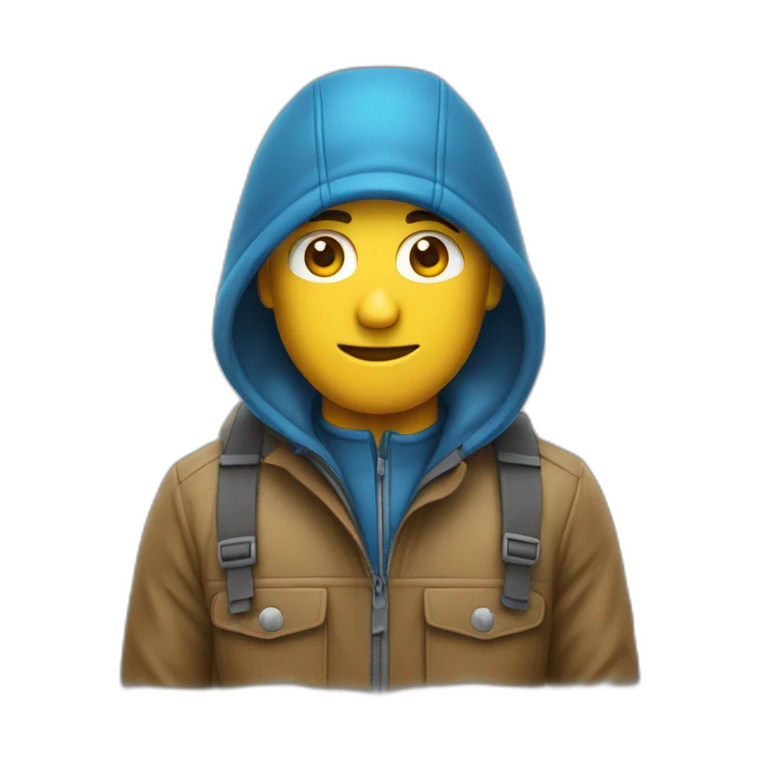 Un homme avec cagoule emoji