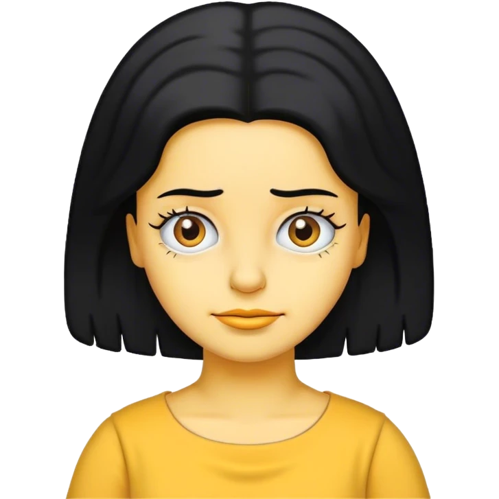 Lisa Simpson with black hair emoji