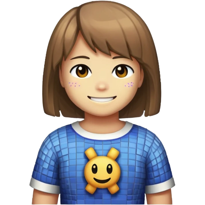frisk from undertale pixellated emoji