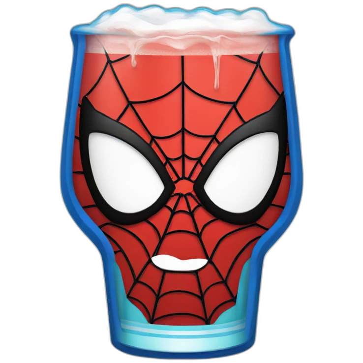 Spiderman drink emoji