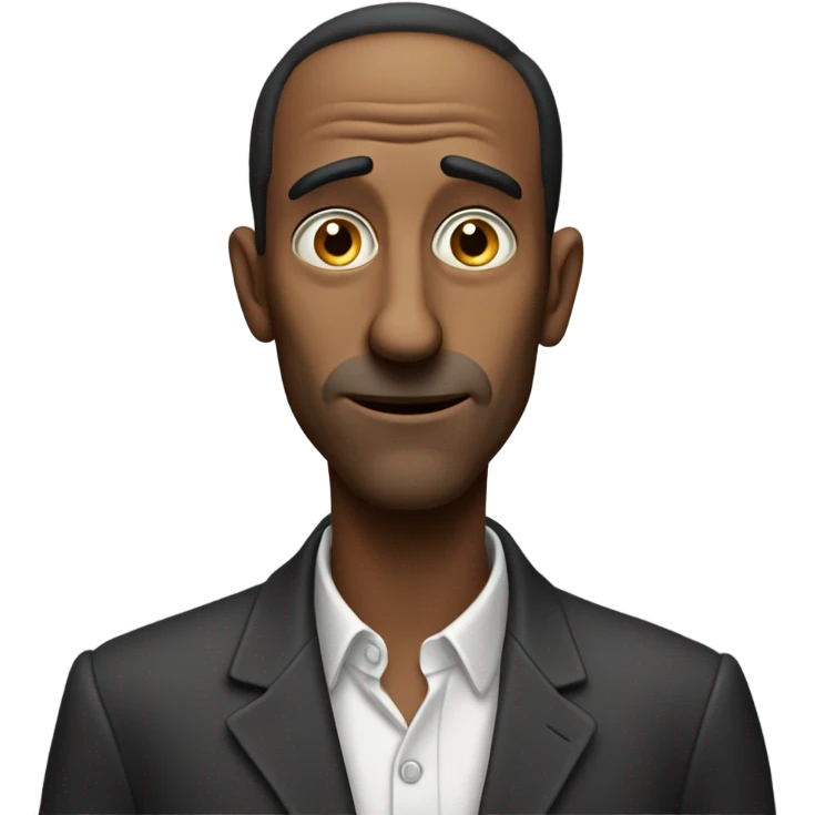 Guy with long nose from lying emoji