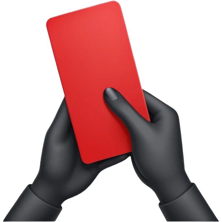 hand red card (#00A3E0) and red (#F9423A) emoji