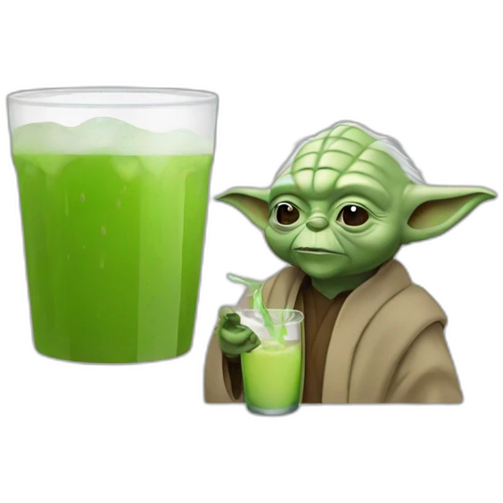 Yoda drinks bear emoji