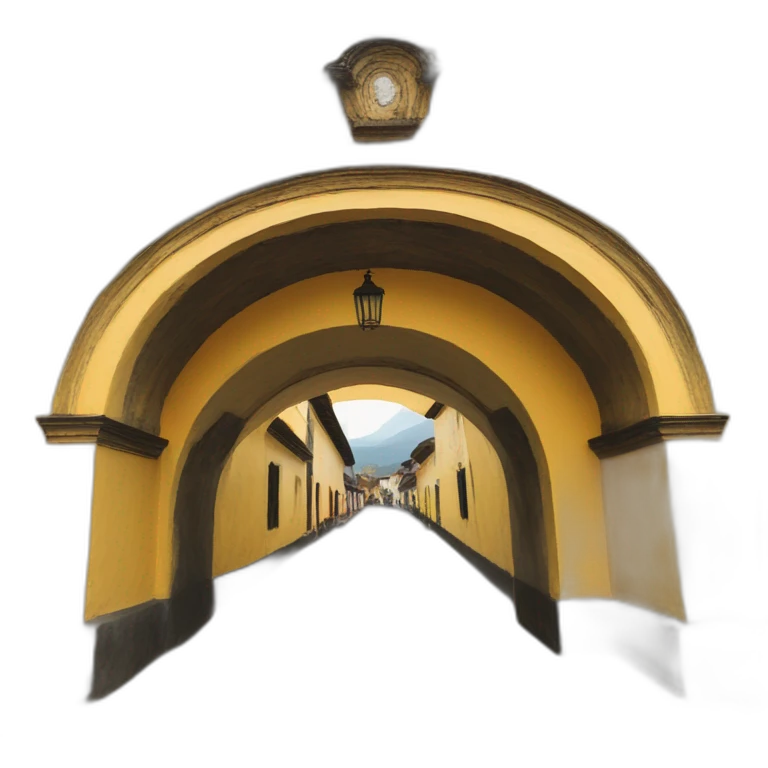 Antigua Guatemala yellow colonial Arch emoji